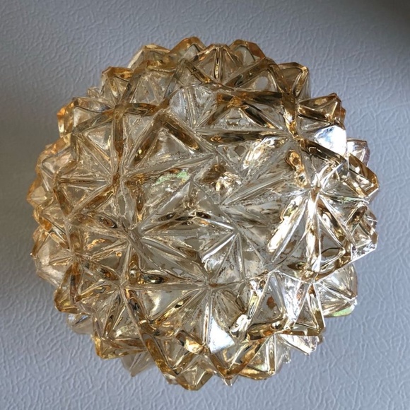 MCM, Regency, Atomic,Vintage, light shades, carnival glass, diamond pattern - Picture 2 of 6